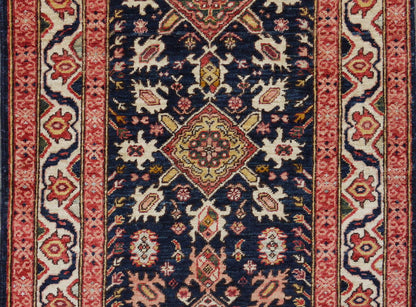 Afghan Turkaman weave in 19th century Malayer design 442x90cm | Rug# 26354