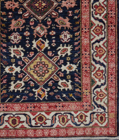 Afghan Turkaman weave in 19th century Malayer design 442x90cm | Rug# 26354