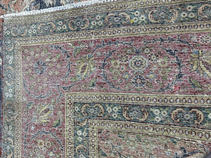 Vintage Distressed Tabriz 357x281cm | Rug# 26464