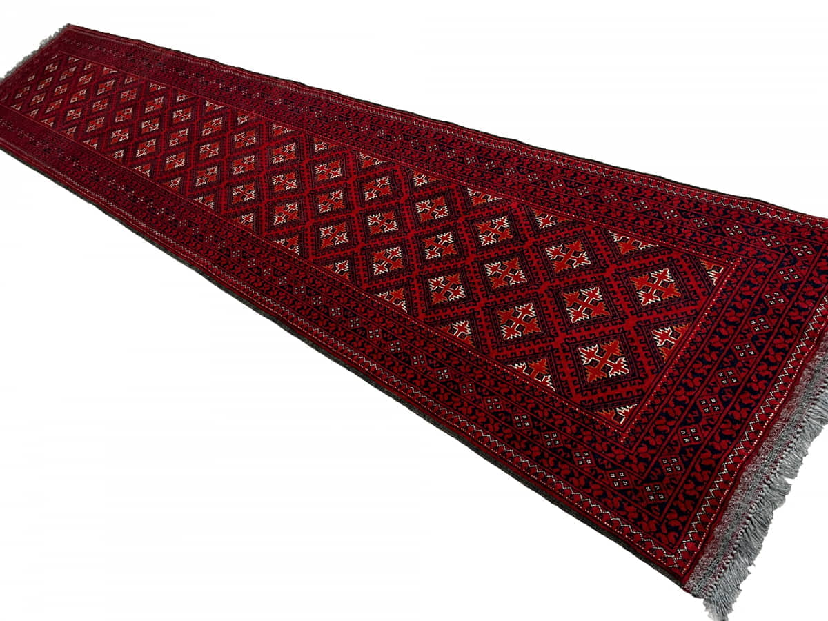 Superfine Turkaman Runner 381x77cm | Rug# 26475