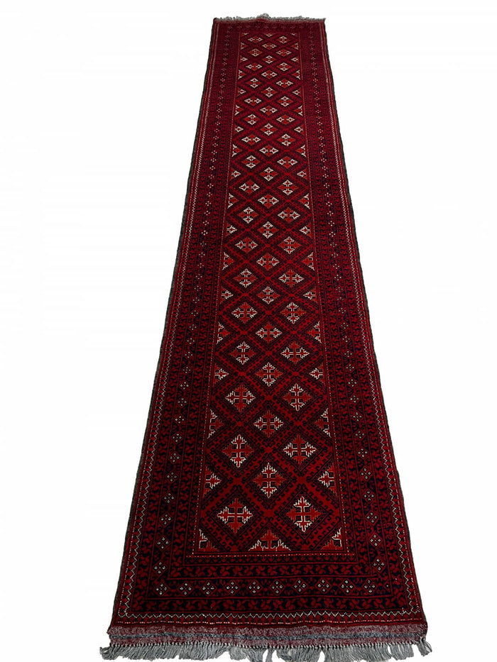 Superfine Turkaman Runner 385x75cm | Rug# 26476