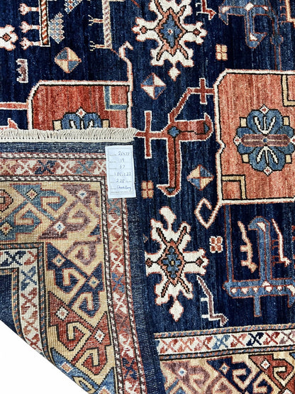 Afghan Turkaman Weave, 19th century Kazak design 185x123cm | Rug# 26477