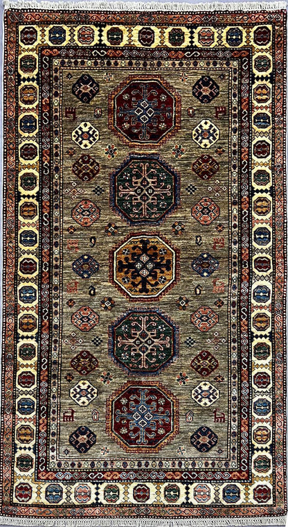 Afghan Chechen Weave 196x127cm | Rug# 26484