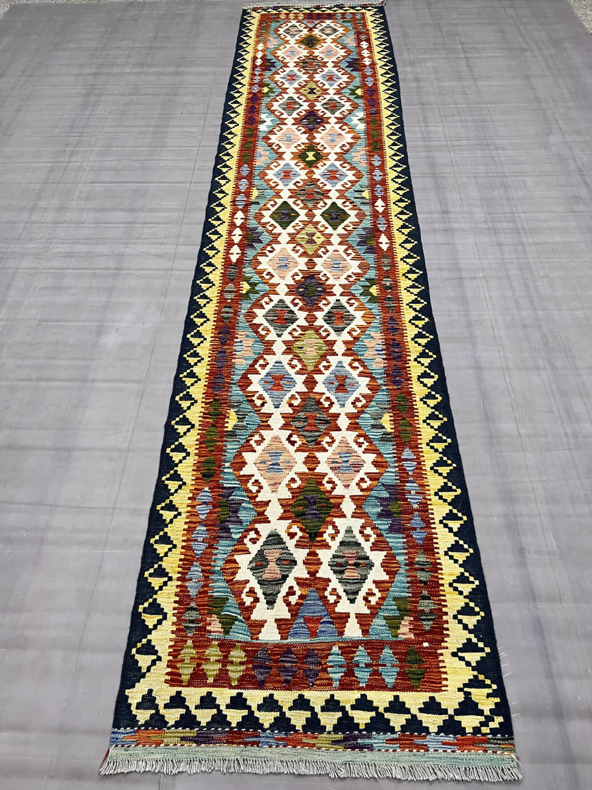 Afghan Kilim Runner 386x84cm