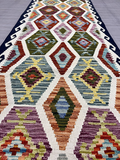 Afghan Kilim Runner 313x83cm | Rug# 26507