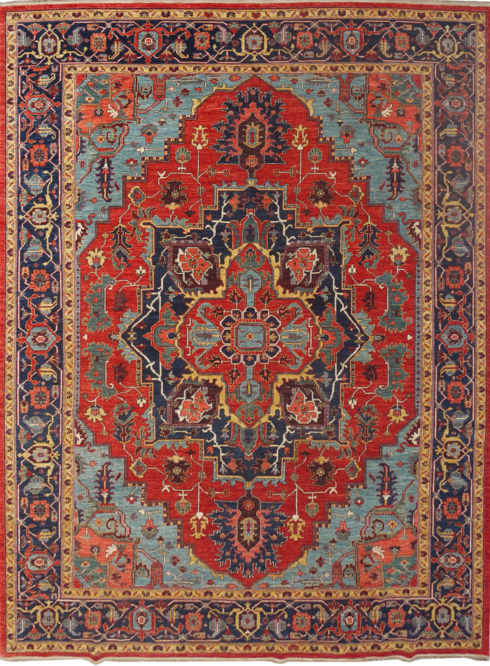 Afghan Turkaman weave, 19th century Serapi design 404x290cm | Rug# 26511
