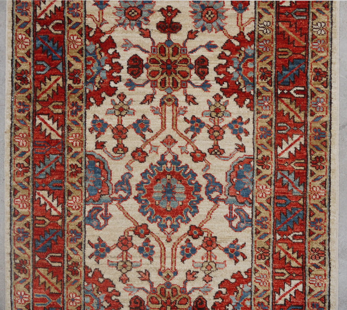 Hand knotted Afghan Turkaman Hall-Runner 511x80cm | Rug# 26521