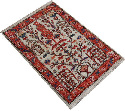 Afghan Turkaman weave 91x66cm | Rug# 26526