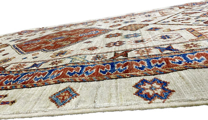 Afghan Turkaman Hall-Runner, 19th Century Caucasian design 574x97cm | Rug# 26550