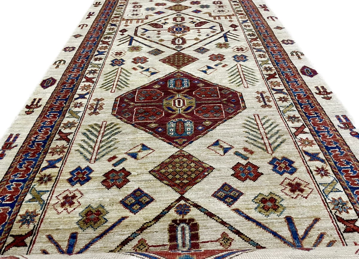 Custom-Made Afghan Turkaman Hall-Runner 575x97cm | Rug# 26552