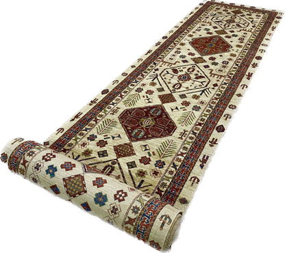 Custom-Made Afghan Turkaman Hall-Runner 575x97cm | Rug# 26552