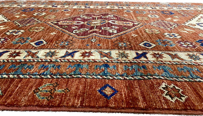 Afghan Turkaman Hall Runner, 19th century Caucasian design 676x100cm | Rug# 26555