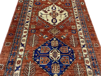 Custom-Made Afghan Turkaman weave Hall-Runner 578x97cm | Rug# 26558