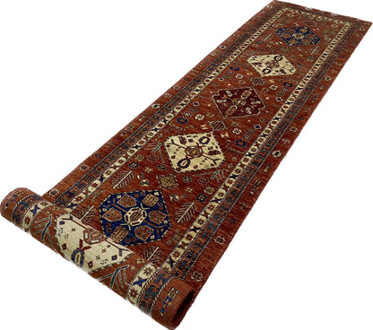 Custom-Made Afghan Turkaman weave Hall-Runner 578x97cm | Rug# 26558