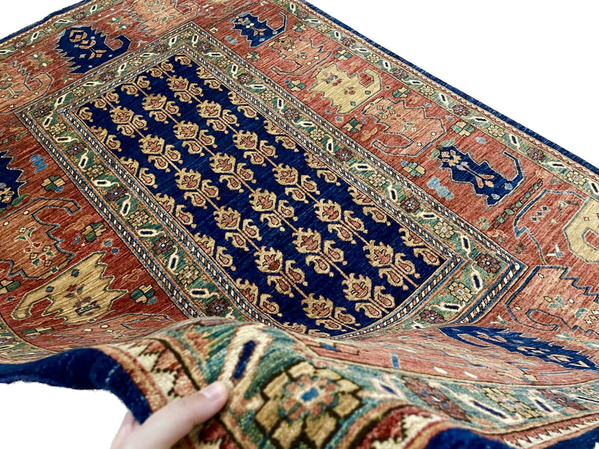 Afghan Turkaman weave, 19th century Caucasian inspired, 269x184cm | Rug# 26568