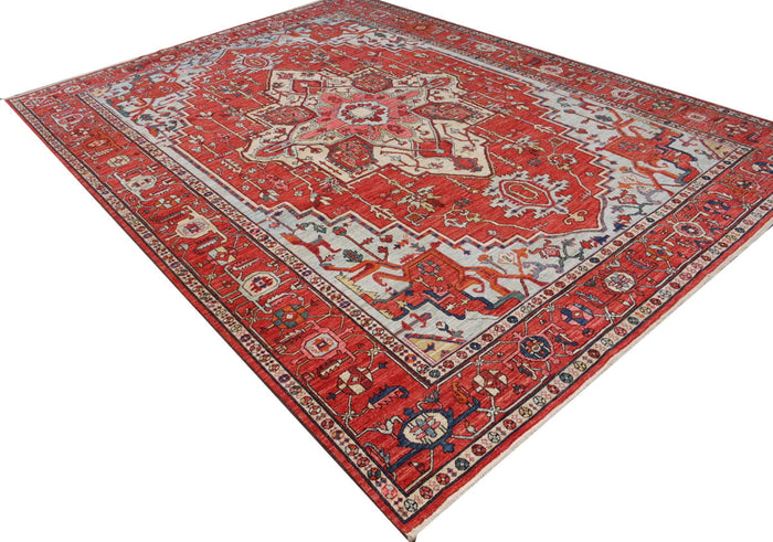 Afghan Turkaman weave, 19th century Serapi design 368x272cm | Rug# 26587