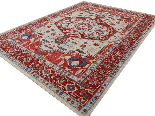 Afghan Turkaman weave, 19th century Serapi design 363x273cm | Rug# 26590