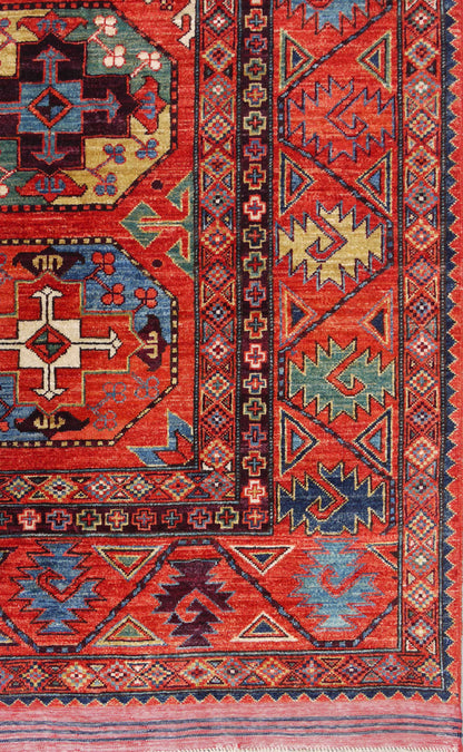 Afghan Turkaman weave, Temirdshin design 356x270cm | Rug# 26591