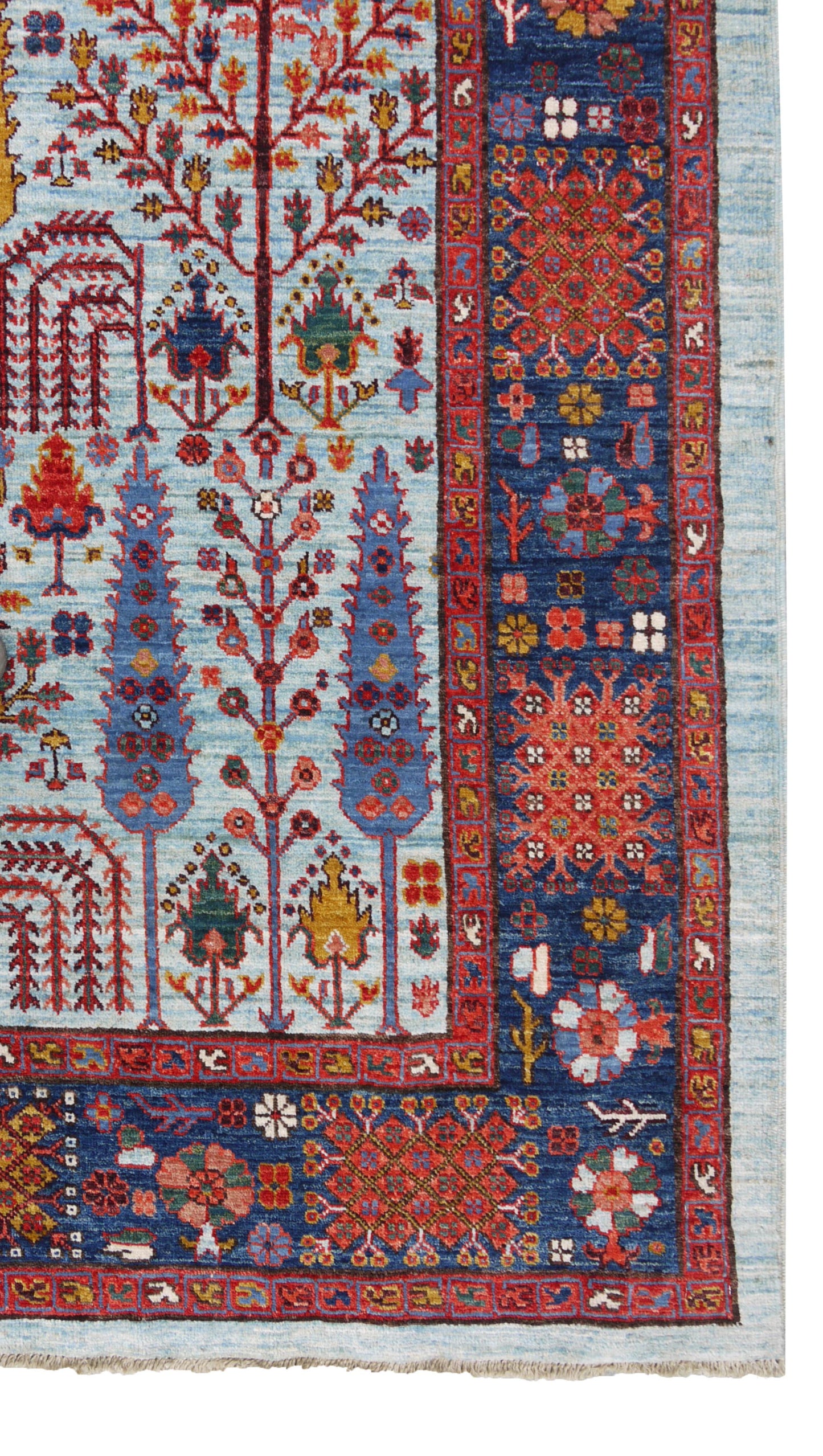 Afghan Turkaman weave, Safavid Garden 270x186cm | Rug# 26596