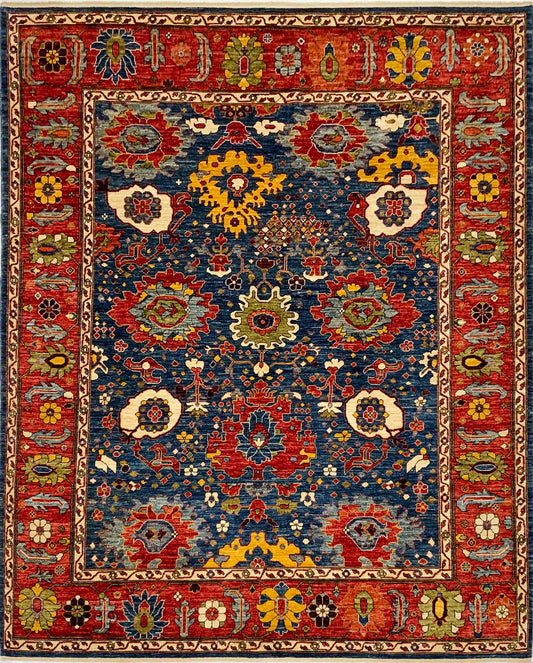 Afghan Turkaman weave, 16th century Safavid pattern 282x255cm | Rug# 26597