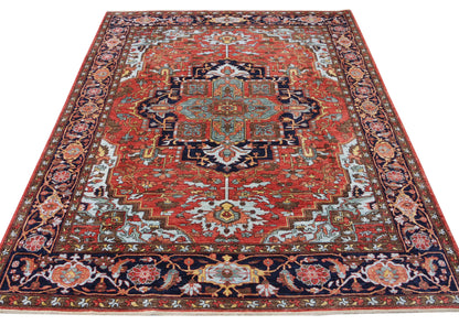 Afghan Turkaman weave, 19th Century Heriz-Serapi design 301x242cm | Rug# 26605