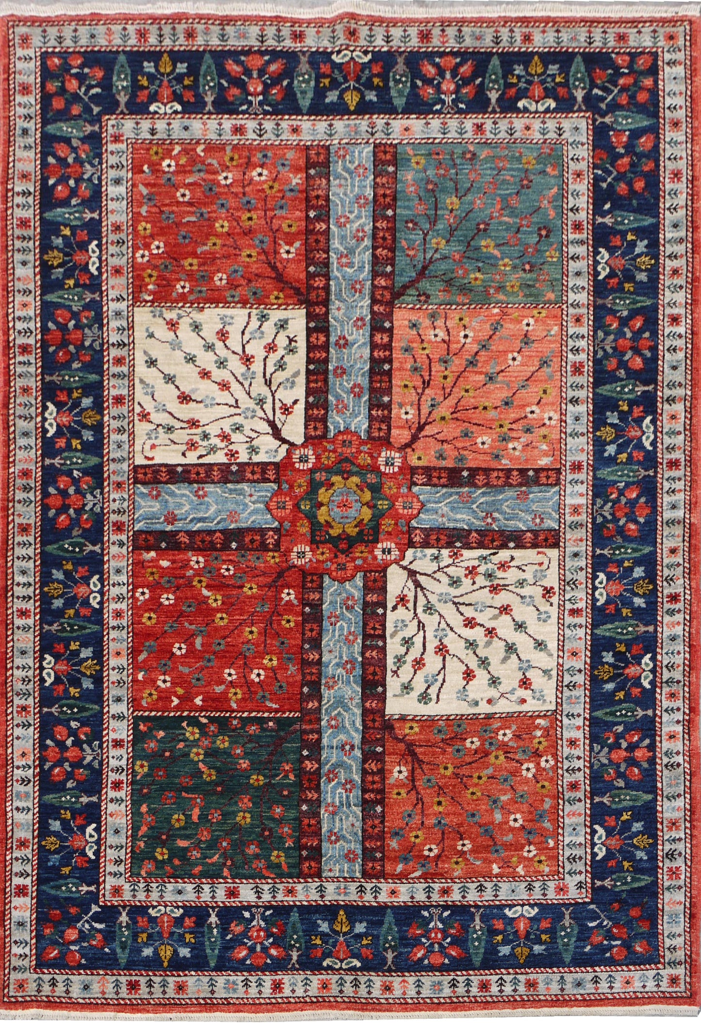 Safavid Char-Bagh Garden Design Rug  227×157cm | Rug# 26615