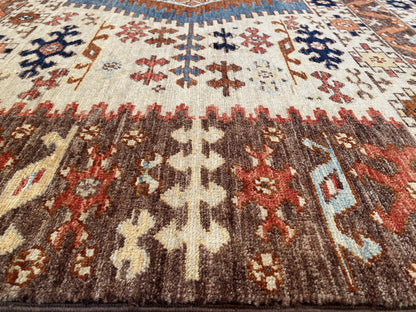 Afghan Turkaman weave, Anatolian design 267x187cm | Rug# 26648