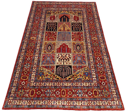 Afghan Turkaman weave, 18th century Tabriz Garden design 273x175cm | Rug# 26649