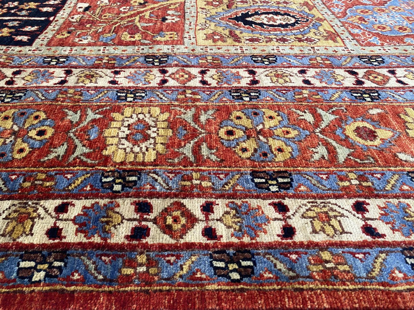 Afghan Turkaman weave, 18th century Tabriz Garden design 273x175cm | Rug# 26649