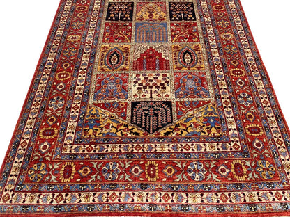 Afghan Turkaman weave, 18th century Tabriz Garden design 273x175cm | Rug# 26649