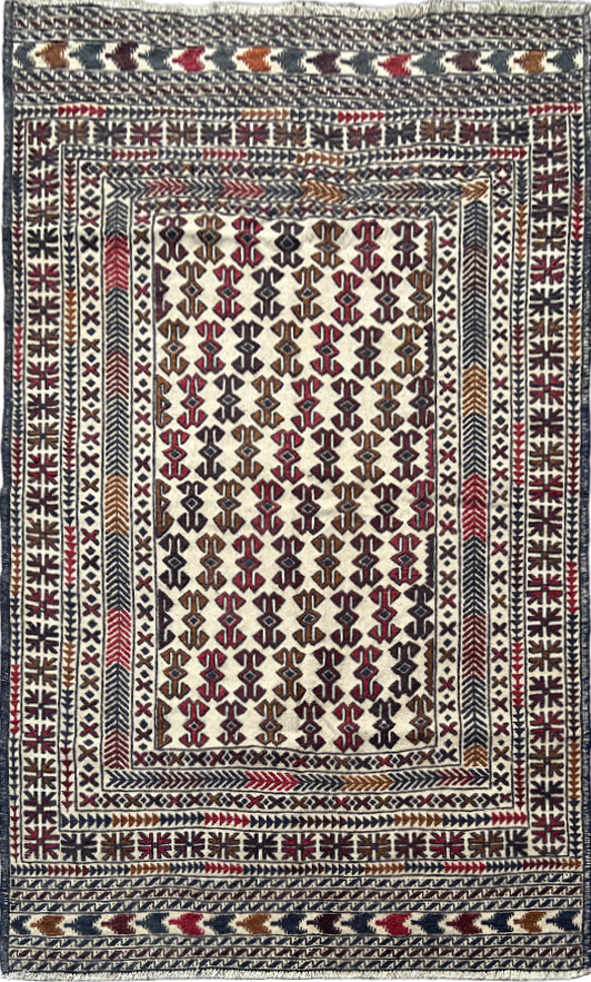 Handmade Mushwani Balouch 196x127cm