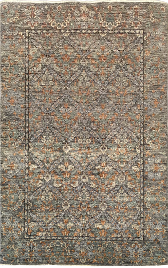 Turkaman weave carpet in 16th century Safavid design, 278x181cm | Rug# 26795