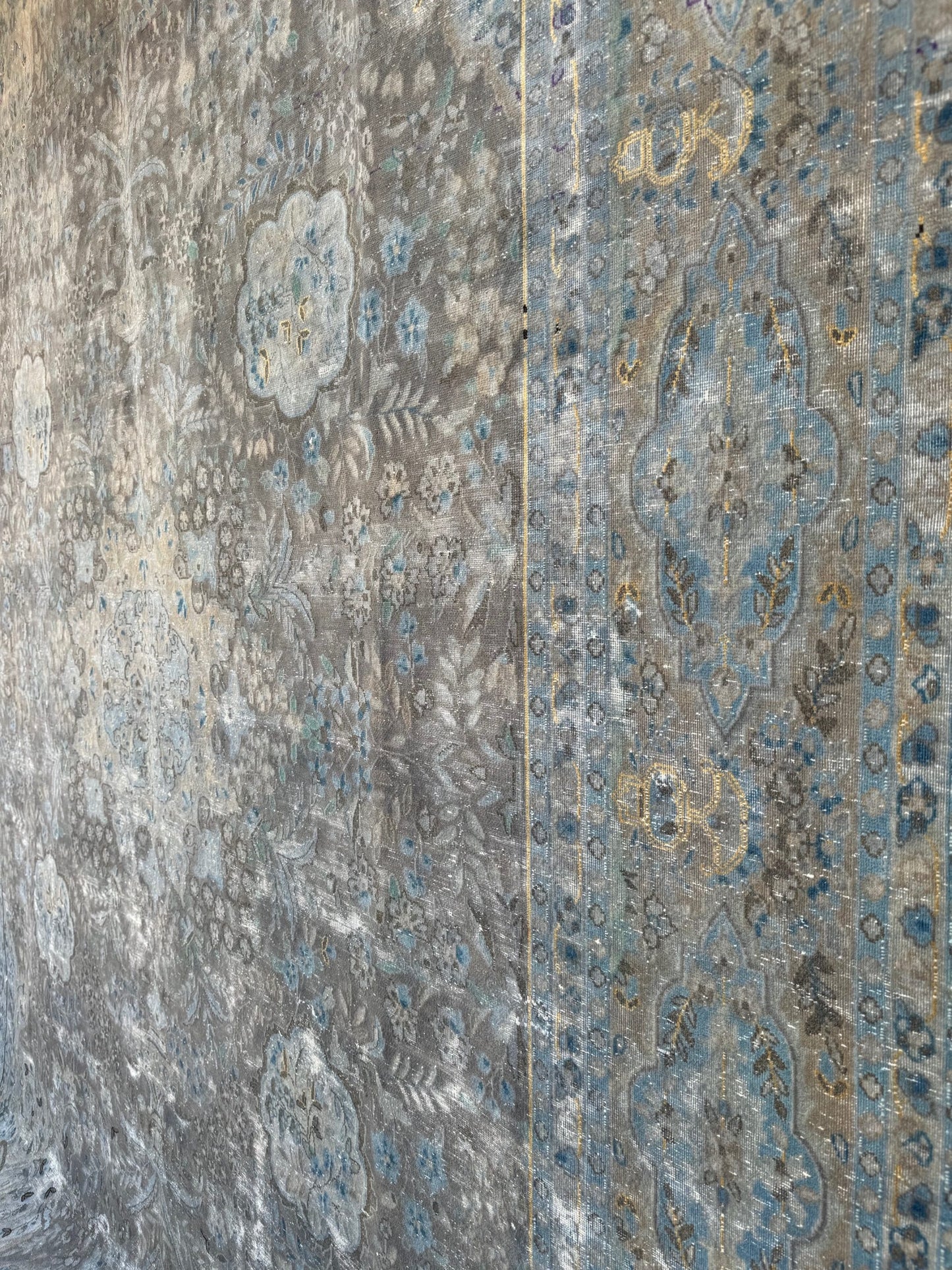 Distressed vintage transitional-Kerman 402x295cm | Rug# 26870