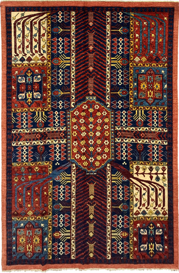 Afghan Uzbek weave carpet in 17th century Safavid Garden design 326x228cm | Rug# 26881
