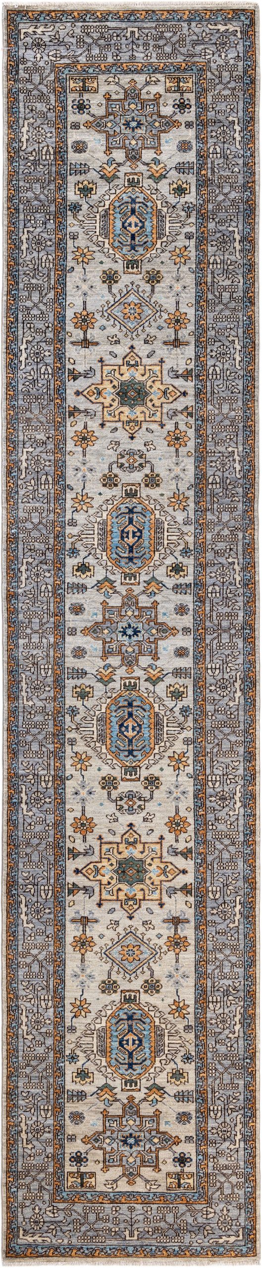 Afghan 16th-century Bijar design 415x82cm | Rug# 26892