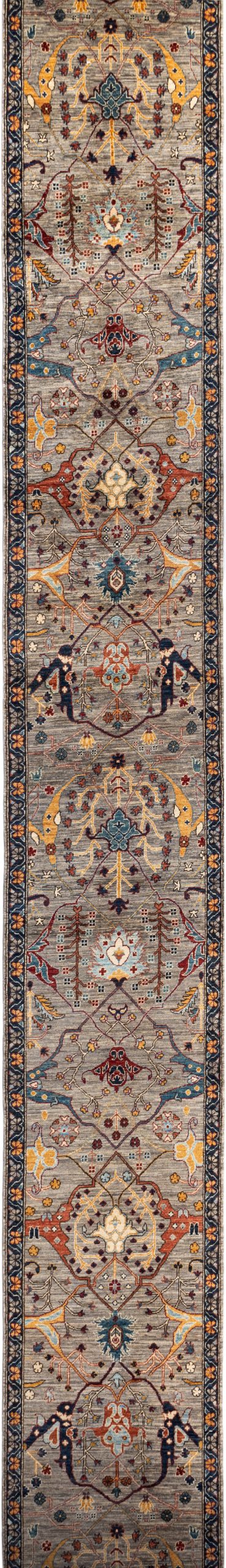 Afghan 16th-century Bijar design 864x84cm | Rug# 26893