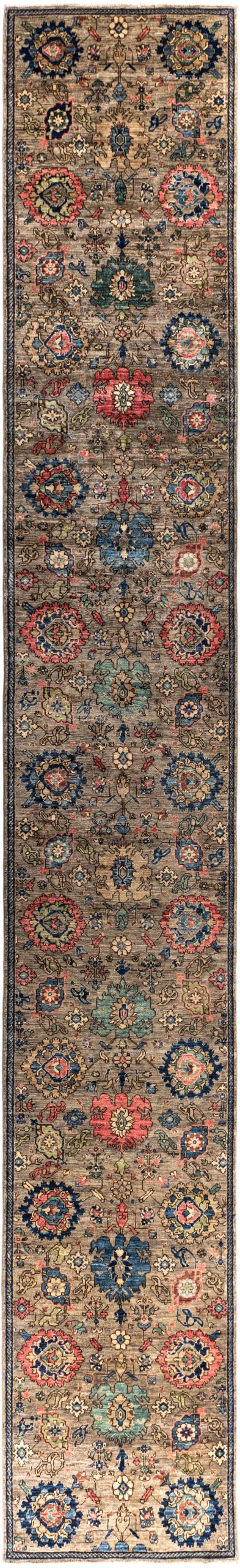 Afghan 16th-century Safavid design 583x90cm | Rug# 26895