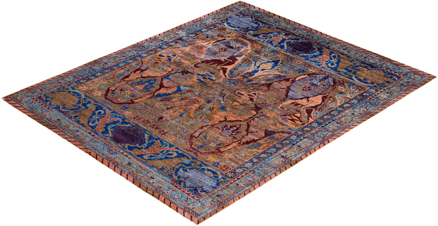 Afghan Turkaman weave in 16th-century Garous-Bijar design 300x246cm | Rug# 26903
