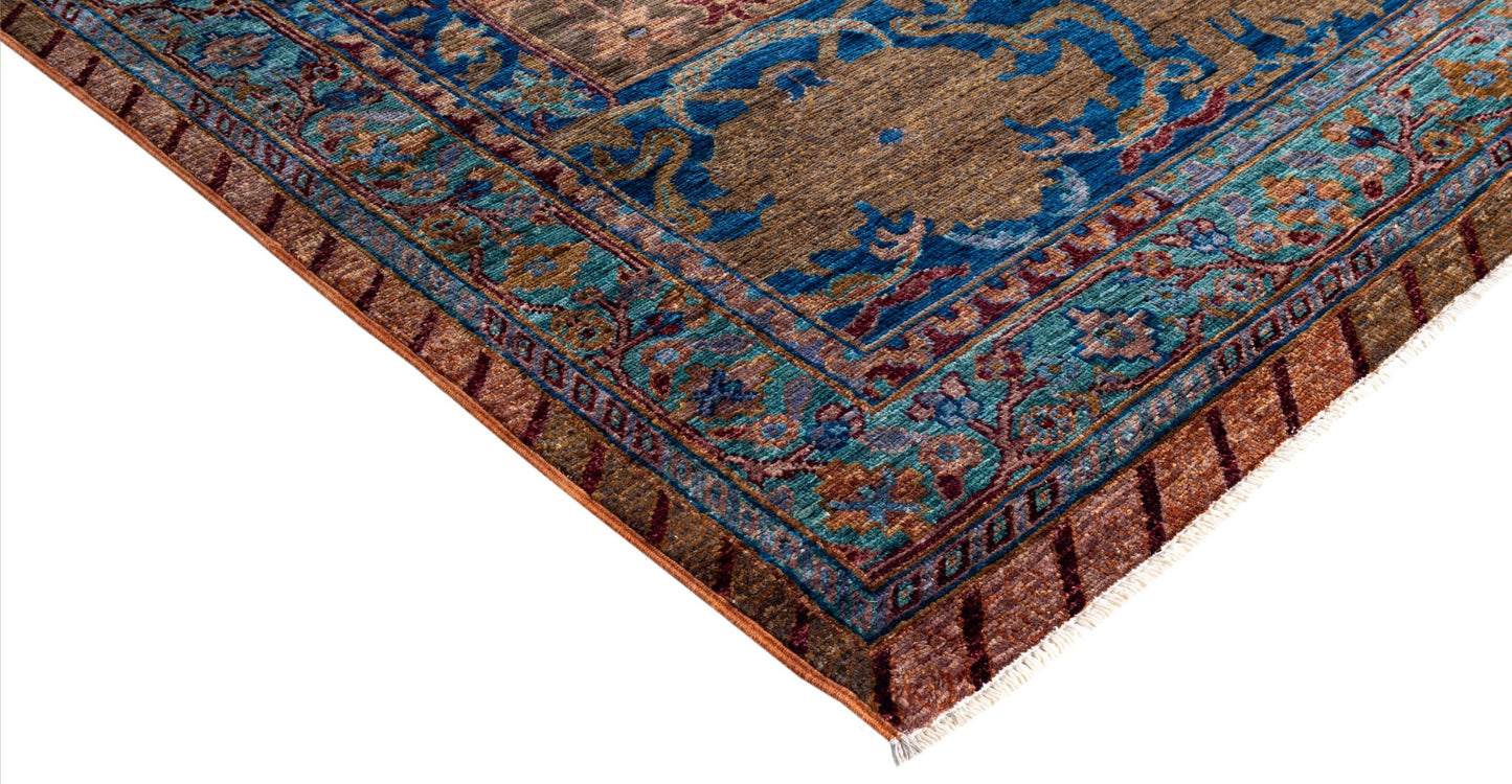 Afghan Turkaman weave in 16th-century Garous-Bijar design 300x246cm | Rug# 26903