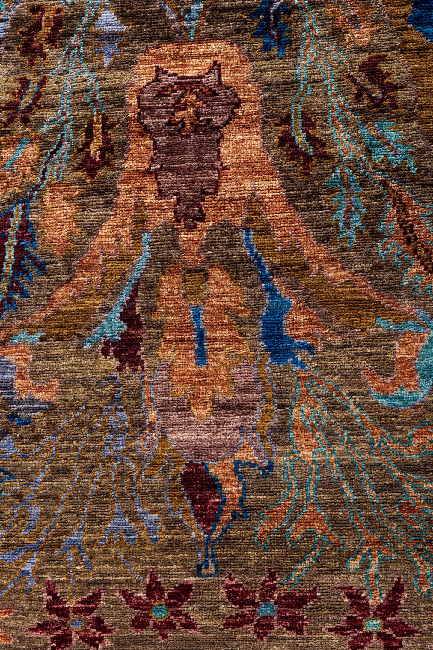 Afghan Turkaman weave in 16th-century Garous-Bijar design 300x246cm | Rug# 26903