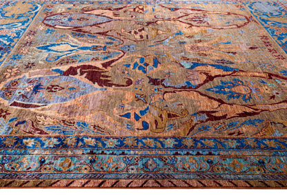 Afghan Turkaman weave in 16th-century Garous-Bijar design 300x246cm | Rug# 26903
