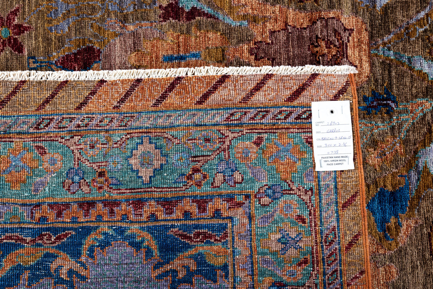 Afghan Turkaman weave in 16th-century Garous-Bijar design 300x246cm | Rug# 26903