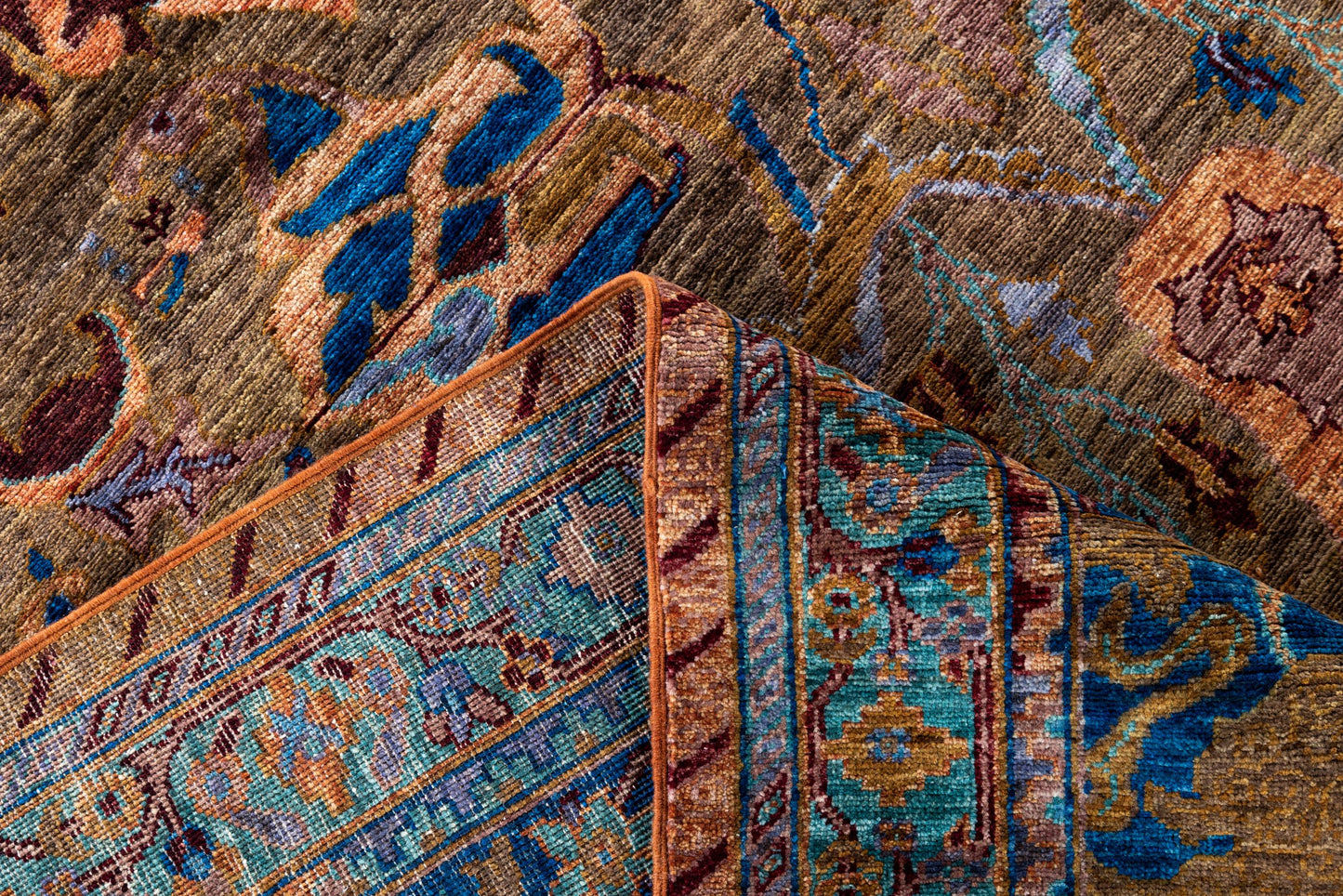 Afghan Turkaman weave in 16th-century Garous-Bijar design 300x246cm | Rug# 26903
