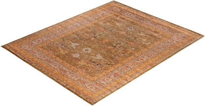 Turkaman weave Afghan in 16th-century Oushak design 298x244cm | Rug# 26904
