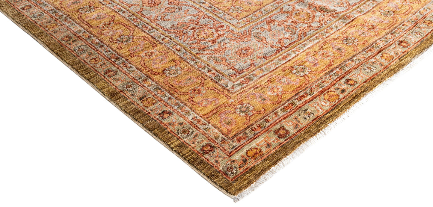 Turkaman weave Afghan in 16th-century Oushak design 298x244cm | Rug# 26904