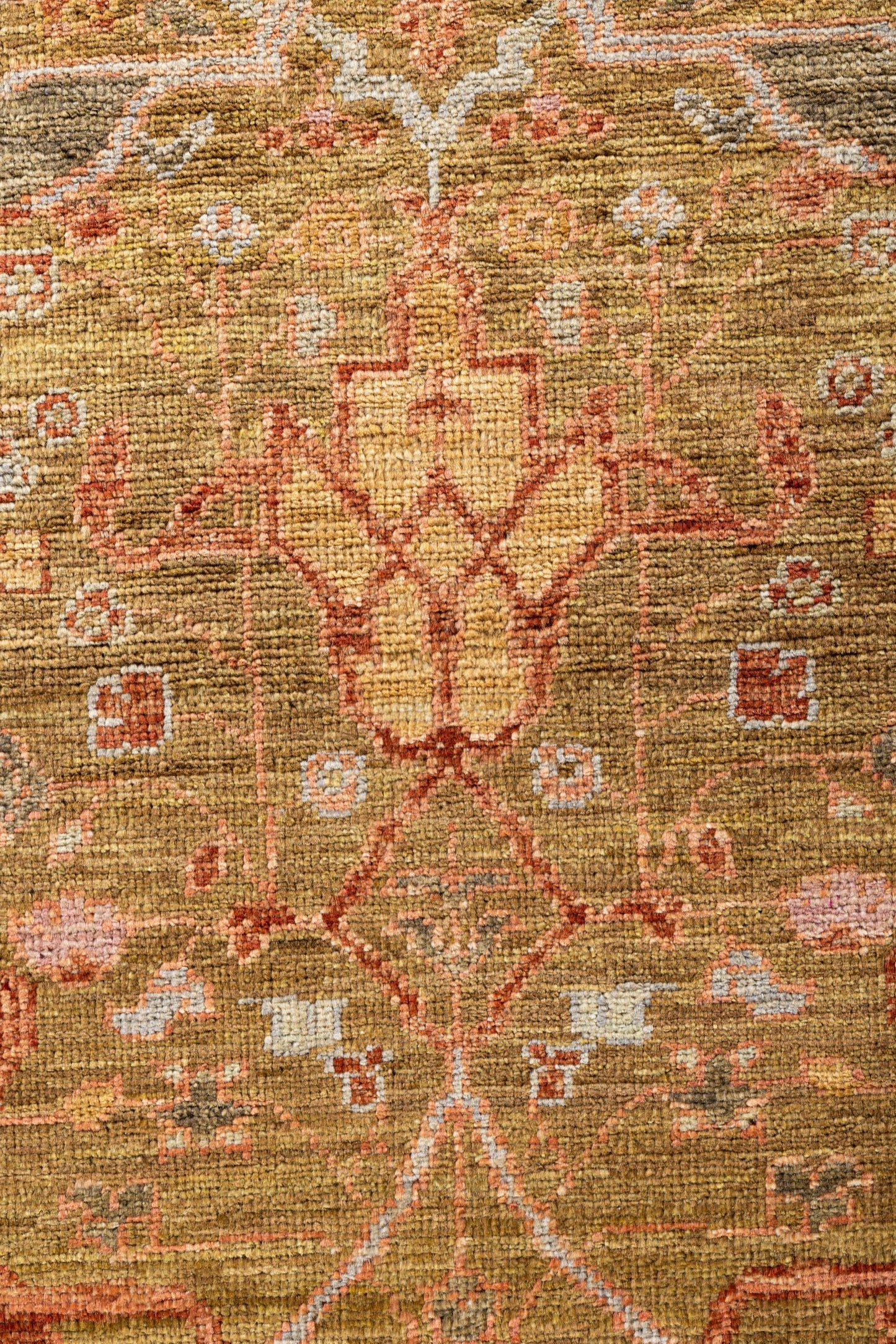 Turkaman weave Afghan in 16th-century Oushak design 298x244cm | Rug# 26904