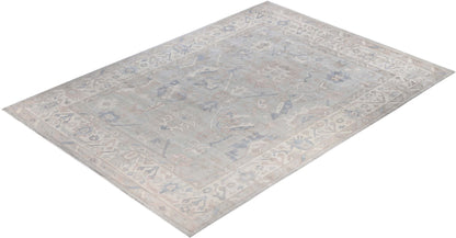 Hand knotted Afghan Salon carpet in 17th-century Oushak design 409x301cm | Rug# 26907