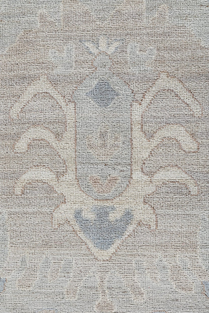 Hand knotted Afghan Salon carpet in 17th-century Oushak design 409x301cm | Rug# 26907