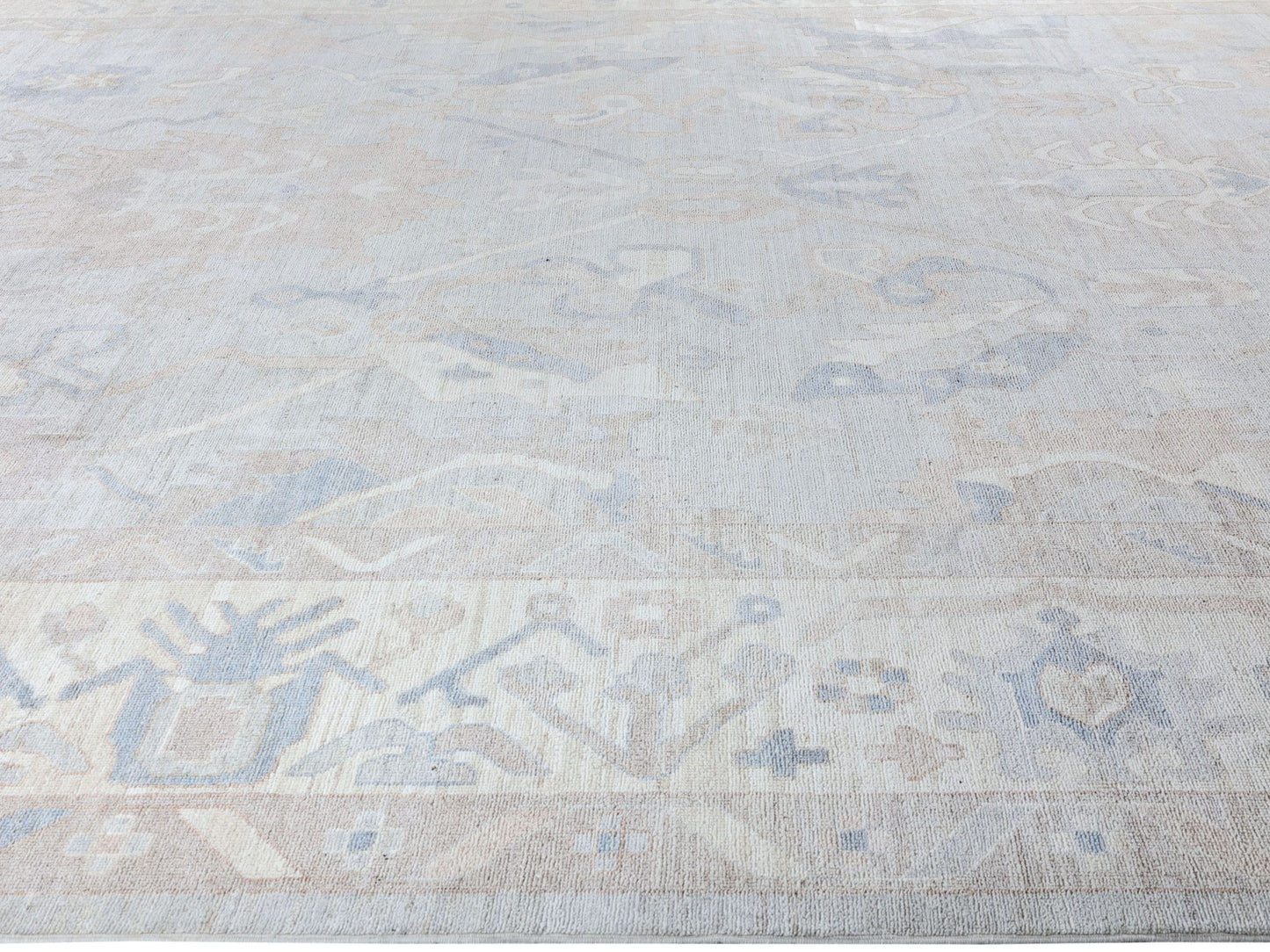 Hand knotted Afghan Salon carpet in 17th-century Oushak design 409x301cm | Rug# 26907