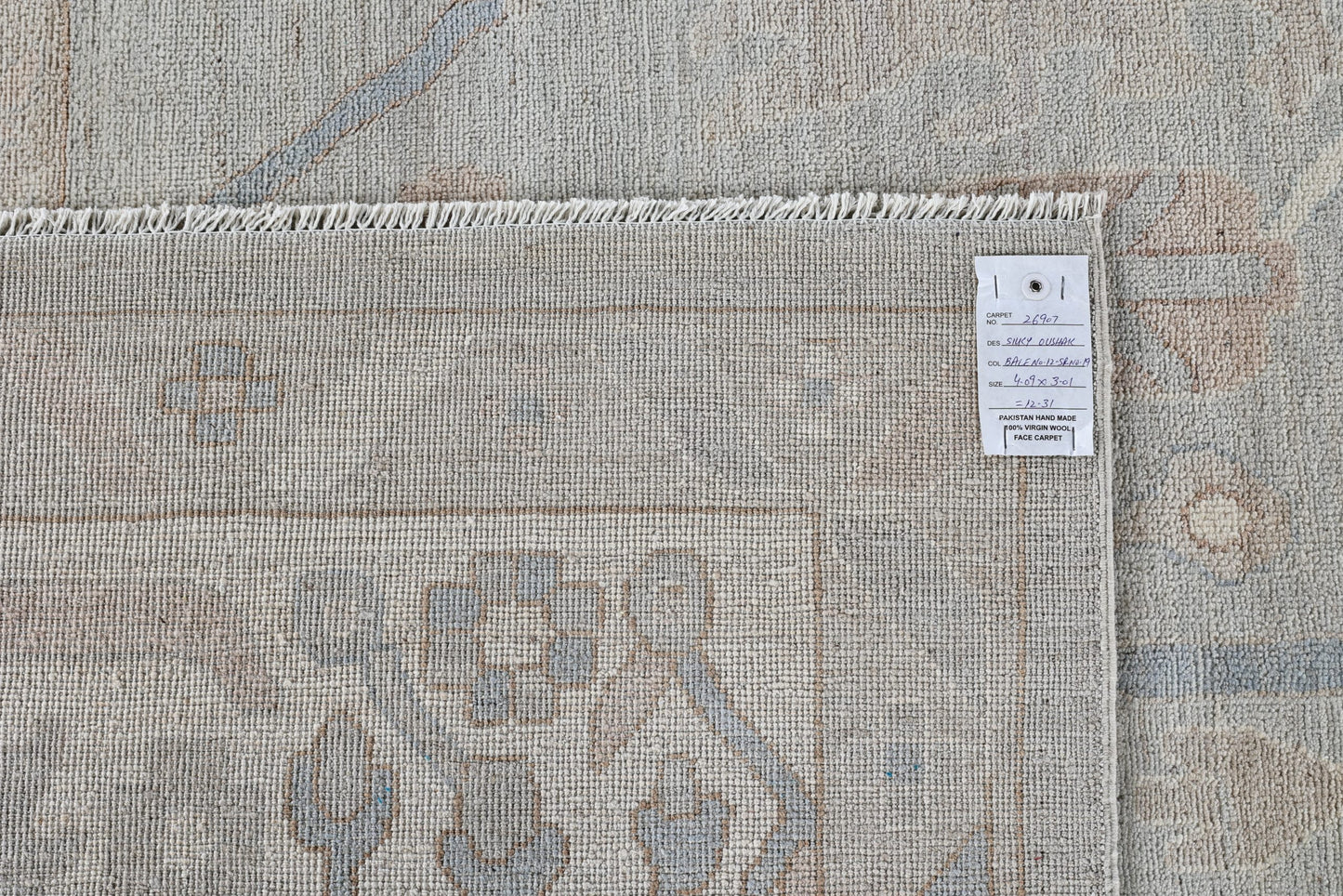Hand knotted Afghan Salon carpet in 17th-century Oushak design 409x301cm | Rug# 26907